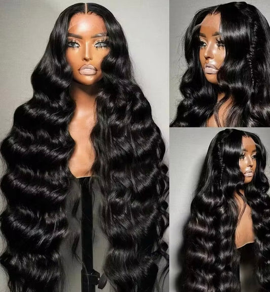 Swuush 13x6 13x4 Lace Frontal Wigs Body Wave 100% Brazilian Human Hair 5x5 Glueless wig