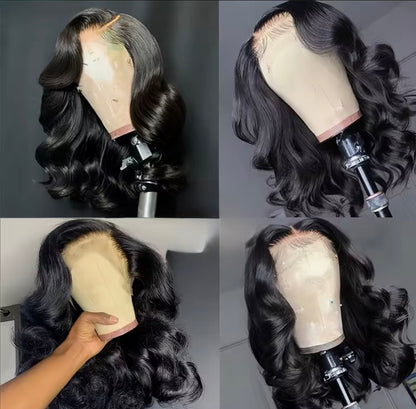 Swuush 250% Density Bob Human Hair Wig Pre Plucked Lace