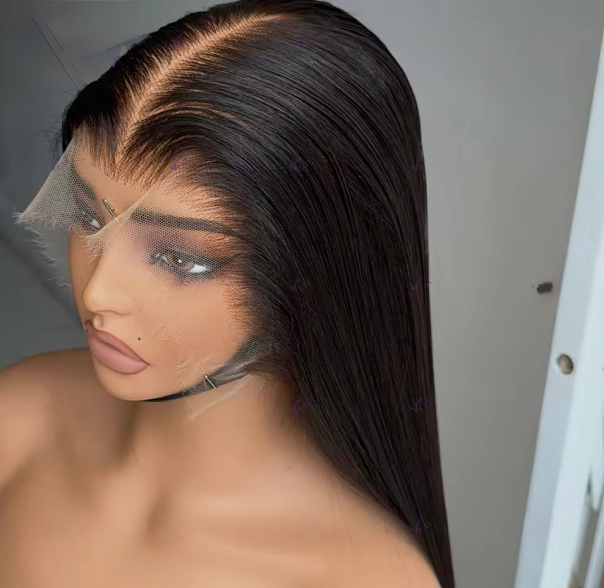 SWUUSH SILKY WIG 200% DENSITY BONE STRAIGHT GLUELESS 7X6 CLOSURE HD LACE HUMAN HAIR WIG PRE-CUT LACE